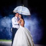 Profesionalno fotografisanje svadbe mladenci na kisi